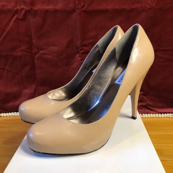 Trinitie Blush Steve Madden Stiletto Pump Heel Neutral Platform sz 9.5 - Picture 1 of 8
